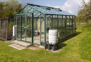 Glasshouse greenhouse in private garden private garden