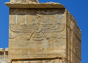 Gate relief with winged creature as symbol of the Zoroastrians