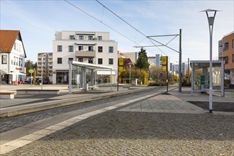 Lovosicer Platz in the centre with tram stop