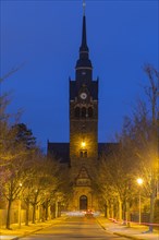 New Church of St. Peter and Paul by night