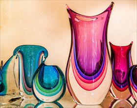Artful vessels made of glass