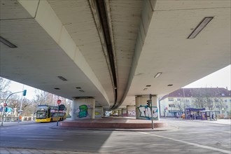 Under a bridge