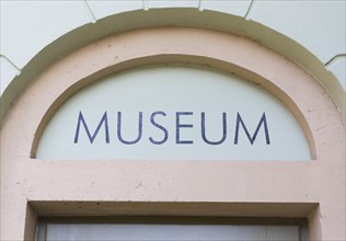 MUSEUM lettering above the entrance door to the Karrasburg Town Museum