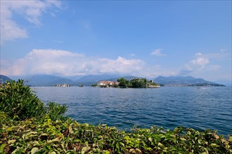 The islands Isola Bella and Isola Superiore Dei Pescatori in Lake Maggiore