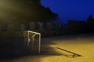 Small football goal with shade in Porto Venere