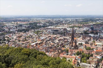 View from the Schlossberg Tower of Freiburg im Breisgau