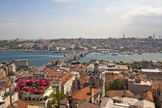 Panoramic view from the Galata Tower in the Karakoey district