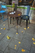 Autumn street cafe