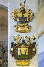 Coats of arms of German-Baltic noble houses in the Cathedral Church of St. Mary