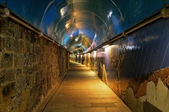 Tunnel in the easternmost village of the Cinque Terre Riomaggiore on the Italian Riviera