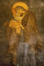 Fresco of Mary with Child Jesus in Chora Church