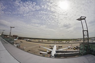 View of the tarmac at Frankfurt am Main Airport