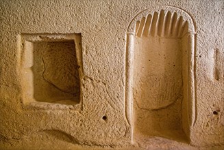 Prayer niche in cave mosque