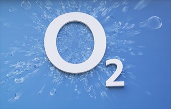 Close up of O2 brand logo