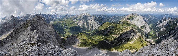 View from the summit of the Lamsenspitze