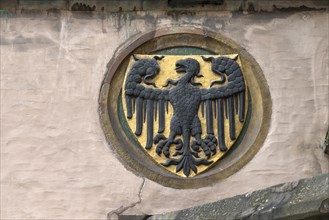 Historical eagle coat of arms on the Old Town Hall