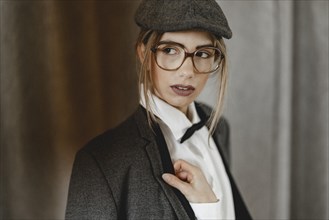 Young woman in dandy style