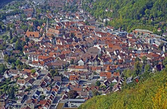 Old town of Bad Urach with half-timbered houses