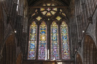 Large colourful Gothic stained glass window