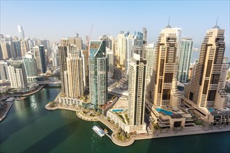 Dubai Marina and Harbour Skyline Overview Architecture Luxury Holidays in Arabia in Dubai
