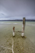 Stormy winter weather at Lake Constance