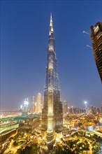 Dubai Burj Khalifa Kalifa skyscraper skyline architecture mall at night in Dubai