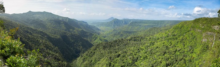 Panorama view Black River Gorges National Park