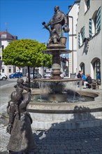Fountain at the market place in Holzkirchen