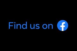Facebook Find us on Facebook Blue