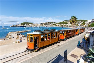 Historic tramway Tram Tranvia de Soller public transport transport transport in Majorca in Port de Soller
