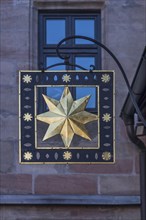 Nose plate with star from the historic inn Zum gulden Stern