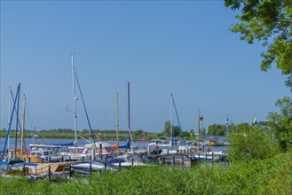 Sport boat harbour on the Treene