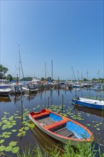 Sport boat harbour on the Treene