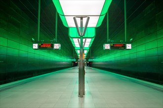 Elevated Metro Underground Station Hafencity University Station in Hamburg