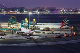 Emirates Boeing 777-300ER aircraft at Dubai Airport