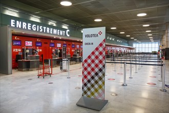 Check-In C in the terminal of Toulouse Blagnac Airport