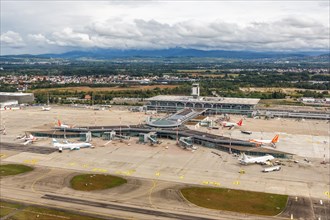 Overview aerial view of EuroAirport