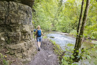Hiker on the Wutach