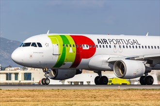 A TAP Air Portugal Airbus A320 with registration CS-TNL at Faro Airport