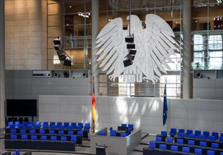 The Plenary Hall of the German Bundestag in the Reichstag building