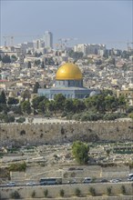 City panorama with Dome of the Rock and Temple Mount