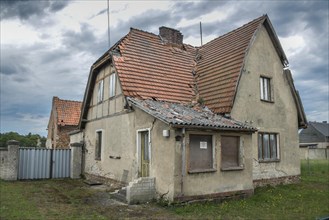 Dilapidated house in the Oder-Spree district