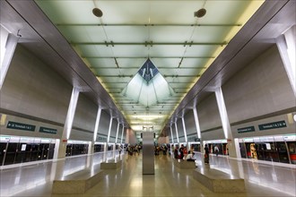 Singapore Changi Airport MRT Metro Station in Singapore