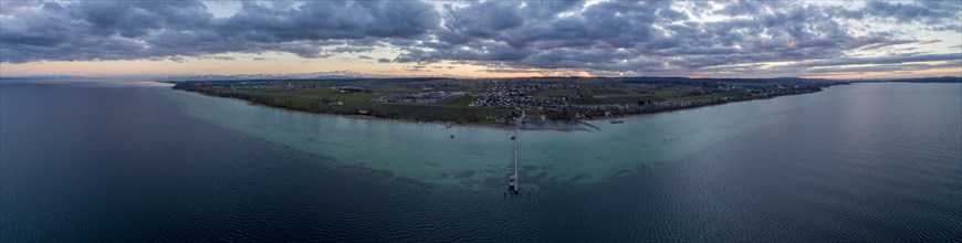 Evening twilight at Lake Constance