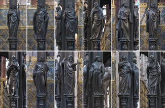Figures of the twelve apostles on the tomb monument of St. Sebaldus of Nuremberg