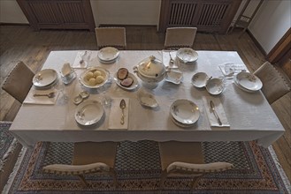 Set table around 1950 in a former flat of the factory owner