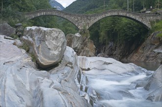 Stone bridge over the Verzasca River