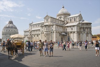 Tourists at Pisa Cathedral