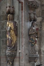 Coloured sculptures of saints