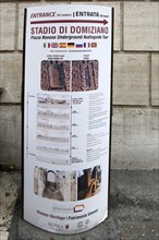 Tourist Information next to the entrance to the Stadium of Emperor Domitian under Piazza Navona